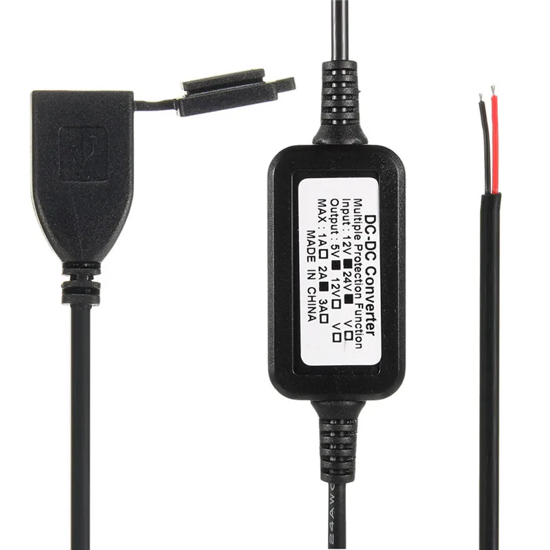 DC 12V до 5V водонепроницаемый USB блок питания порт зарядное устройство для