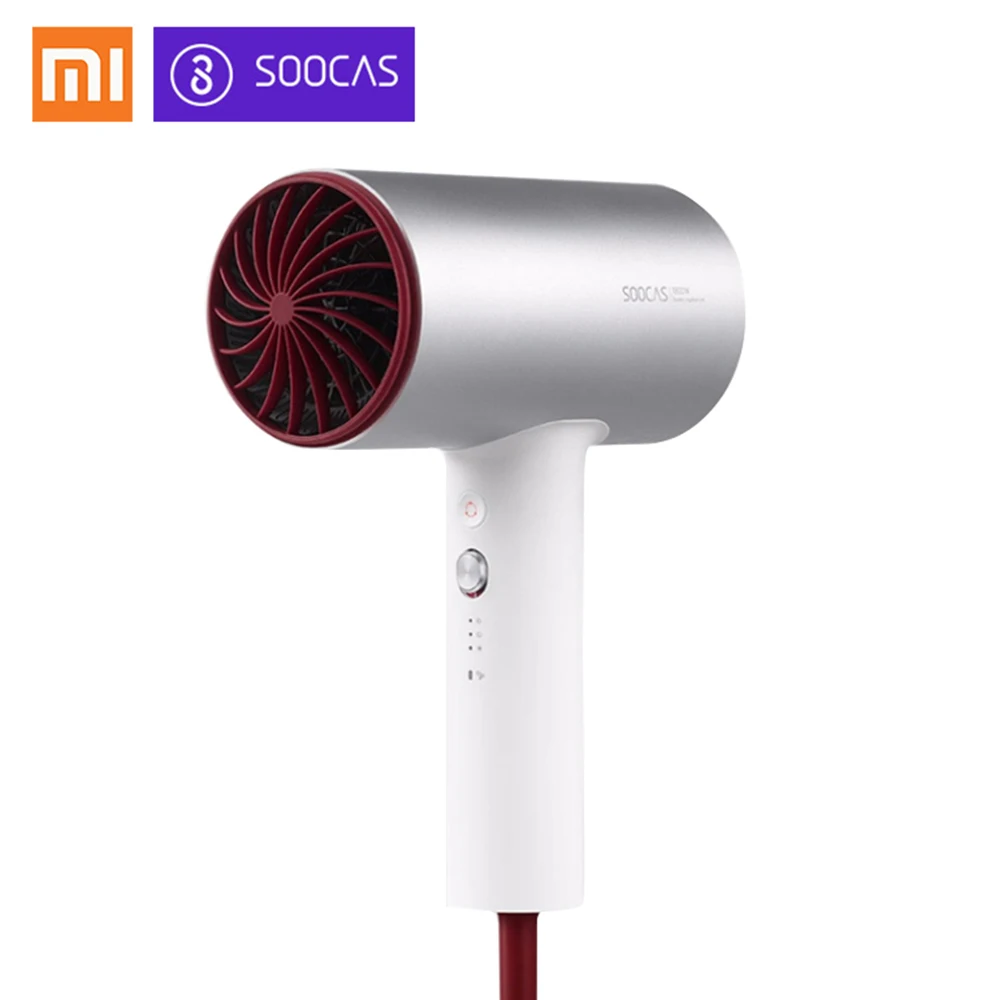 Новинка, 01 Soocare Soocas H3, анион, фен для волос, корпус из алюминиевого сплава, 1800 Вт, воздушный выход, анти-горячий, инновационный диверсии, дизайн