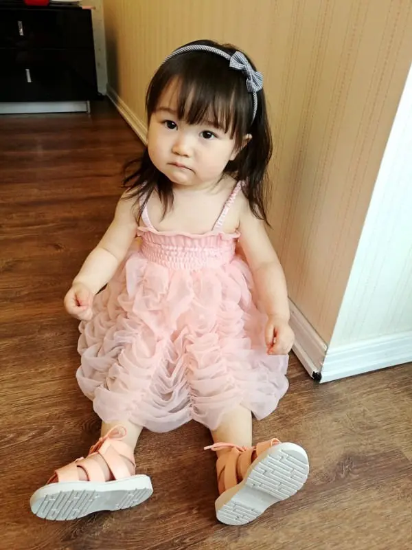 Girls Cute Tutu Dresses Baby Girl Pink Princess Party Sleeveless Strap Ruffle Summer Bubble Dress 1-6Y | Детская одежда и обувь