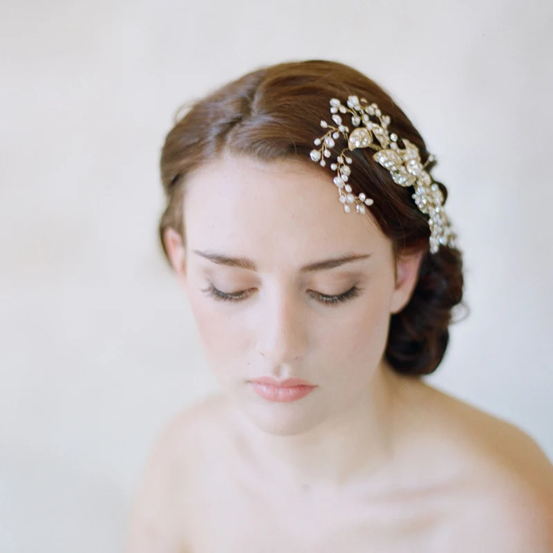 Высокое качество ручной работы аксессуары для волос женские свадебные платья