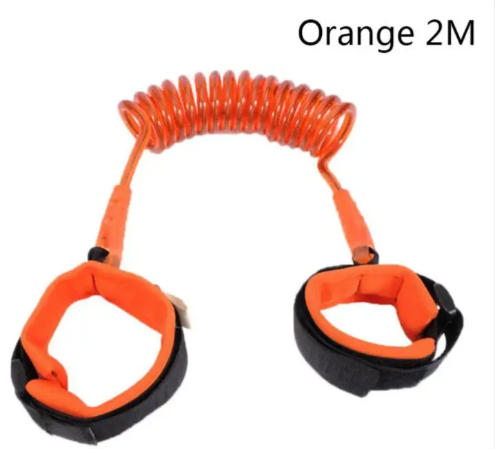 Orange 2M Детский анти-потерянный Тяговый канат Детская безопасность ребенок анти-потерянный Браслет Анти-потерянный ремень для предотвращения ребенка веревка может быть настроена - Цвет: Orange 2M