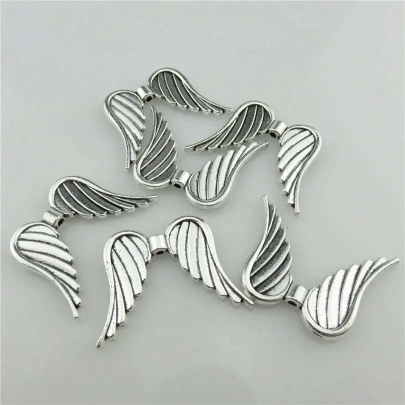 Бесплатная доставка 20113 10 шт. винтажный из серебряного сплава животных Ангел перо