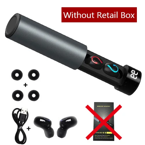 gray without box FANGTUOSI, новинка, Q67 TWS, Bluetooth 5,0, беспроводные наушники, 3D стерео гарнитура, свободные руки, спортивные, водонепроницаемые, наушники для iPhone - Цвет: gray without box