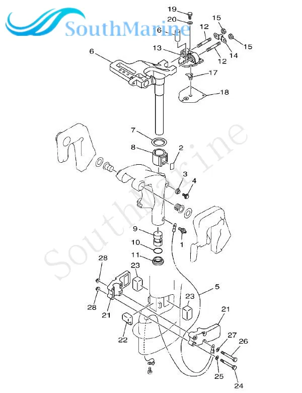 Лодочный мотор 63V-45114-A1 верхняя прокладка корпуса для Yamaha 2-тактного подвесного