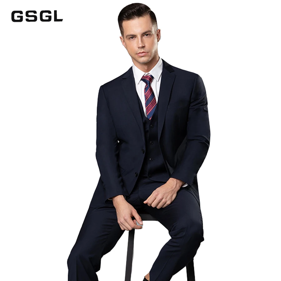 Мужской Классический офисный костюм из двух предметов пиджак на 2 пуговицах и