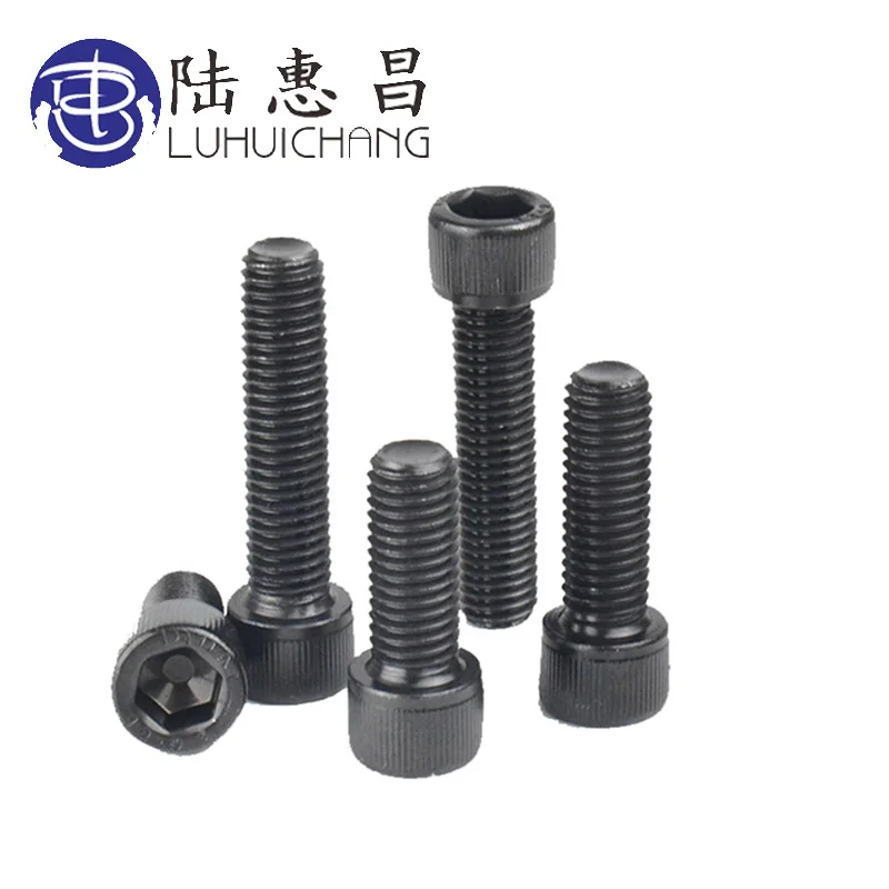 Luchang 20 шт M5 M6 M8 12 9 класс легированная сталь Шестигранная головка черная болт