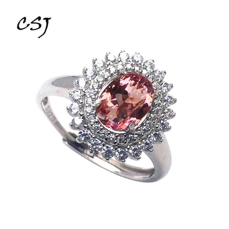 Женское кольцо с зултанитом CSJ из стерлингового серебра 925 пробы вечерние