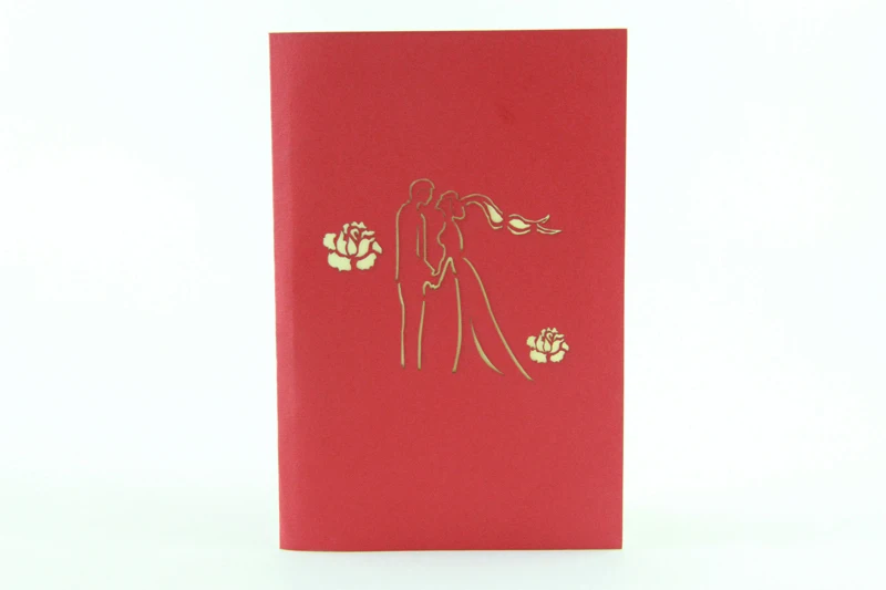 Свадебное приглашение на свадьбу с изображением роз/3D выдвижная поздравительная