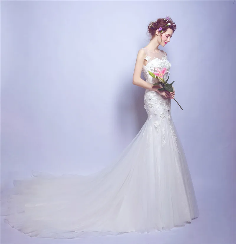 Русалка Кружева Цветы Длинный Элегантный Сексуальное Официально Дешевые Китай