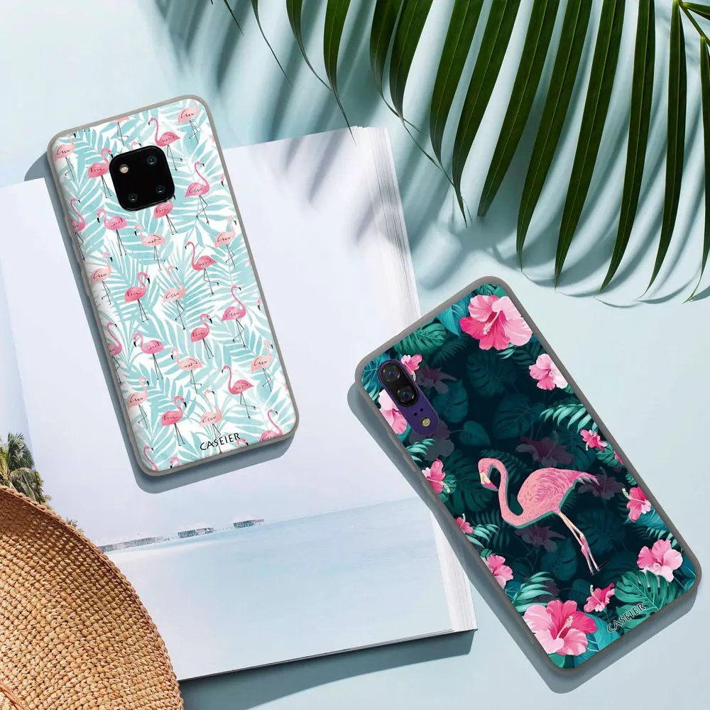 Чехол CASEIER с рисунком фламинго для Huawei Mate 20 10 Lite P8 P9 P10 P20 P30 Pro чехол телефона P Smart Plus