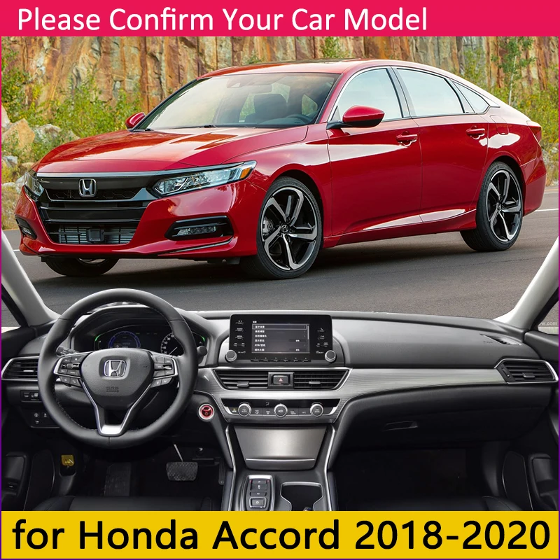 Для Honda Accord 2018 2019 2020 Противоскользящий анти УФ коврик на приборную панель Зонт
