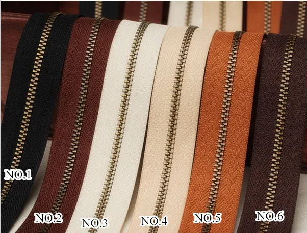 1-й класс 5 ярдов NO.3 молния из чистого металла латунные зубы/без слайдера/открытый