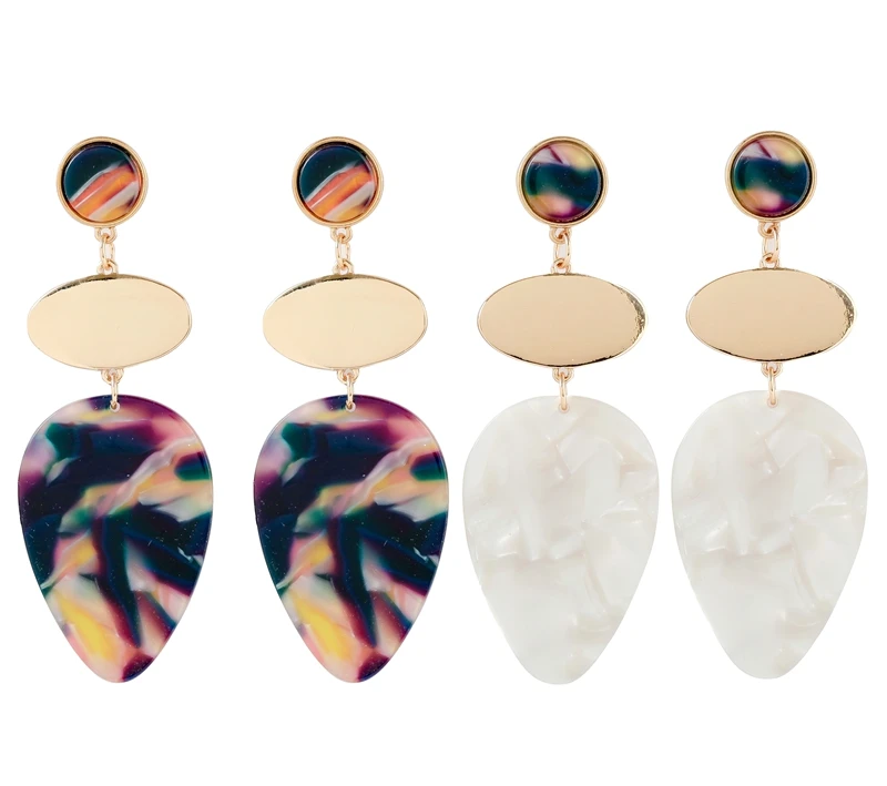Новинка 2018 каплевидные полимерные овальные серьги из сплава с перламутровыми