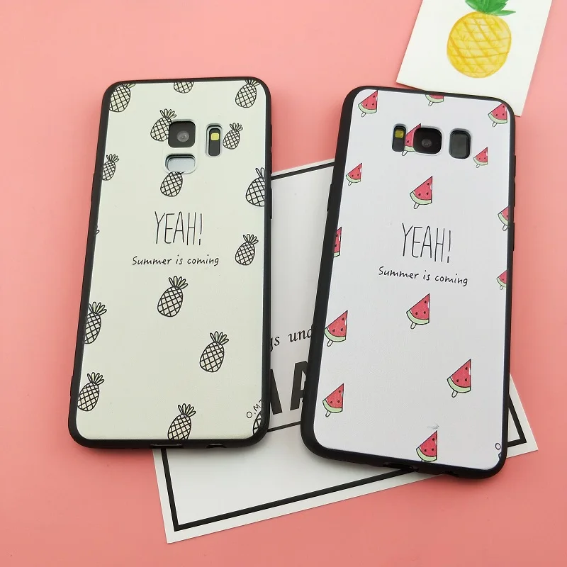 Spring Lemon For Samsung Galaxy S8 Case Summer is Coming Watermelon Pineapple Fruit S7edge S7 S8PLUS |