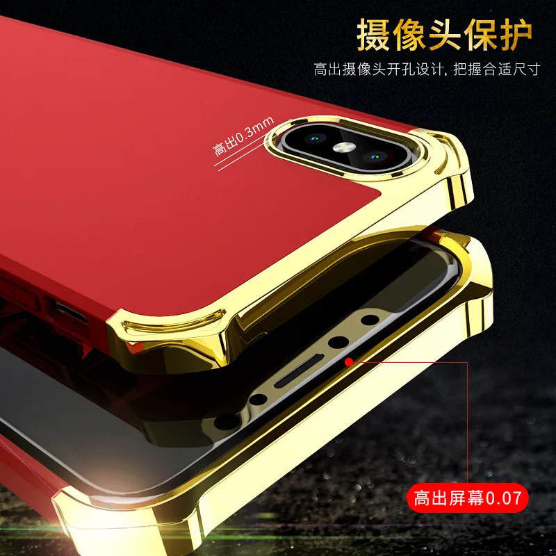 Высокое качество для Apple iphone X чехол три этапа + Жесткий ПК Чехлы Capas 5 8 дюйма