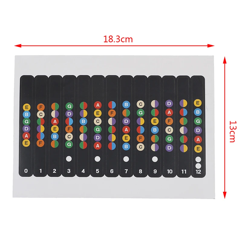 Professional Guitar Sticker Musical Scale Fretboard Coded Note Strips for Training Learning Beginner Accessories | Спорт и