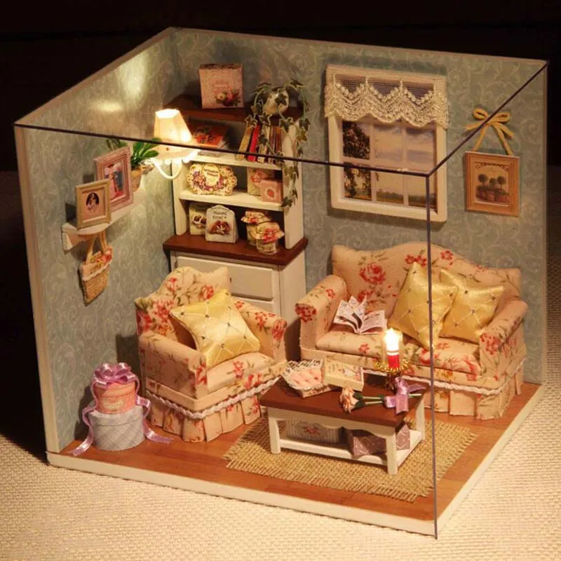 Кукольный домик сделай сам деревянная мебель Miniatura 3D миниатюрные игрушки для