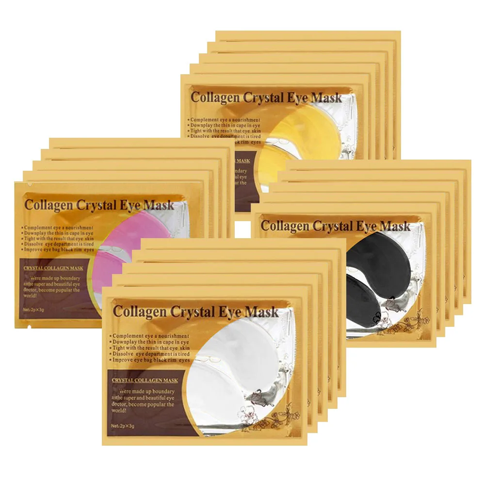 Коллагеновые маски для век с натуральным кристаллом 5 пар увлажняющие накладки