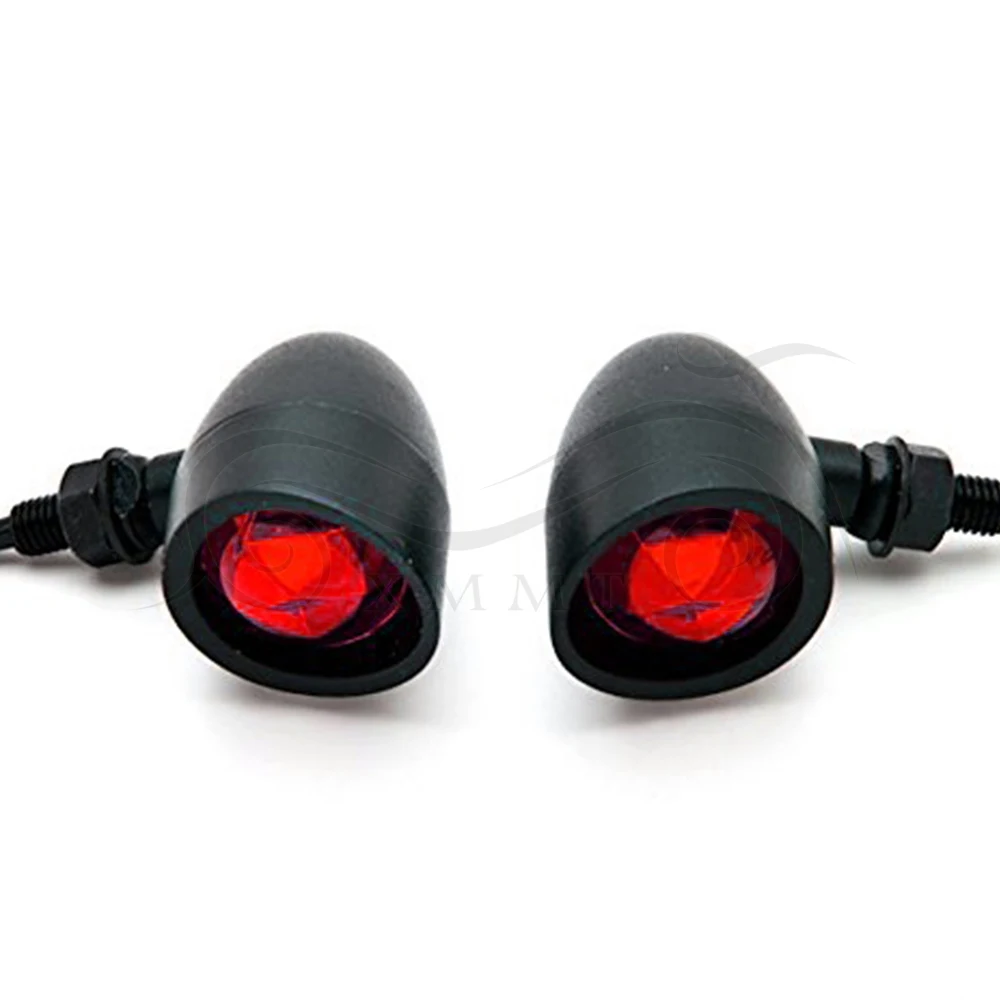 Черный мотоциклетный универсальный указатель поворота красная лампа для Harley