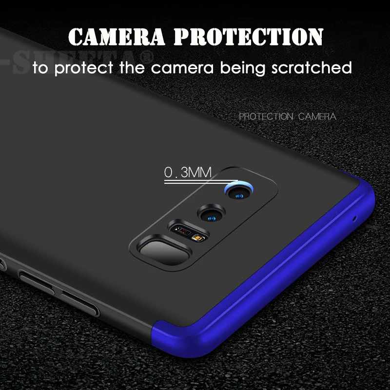 360 полная защита тонкий жесткий матовый ПК чехол для Samsung Galaxy S6 S7 Edge S8 Plus S9 s8 + s9 Note 8 9