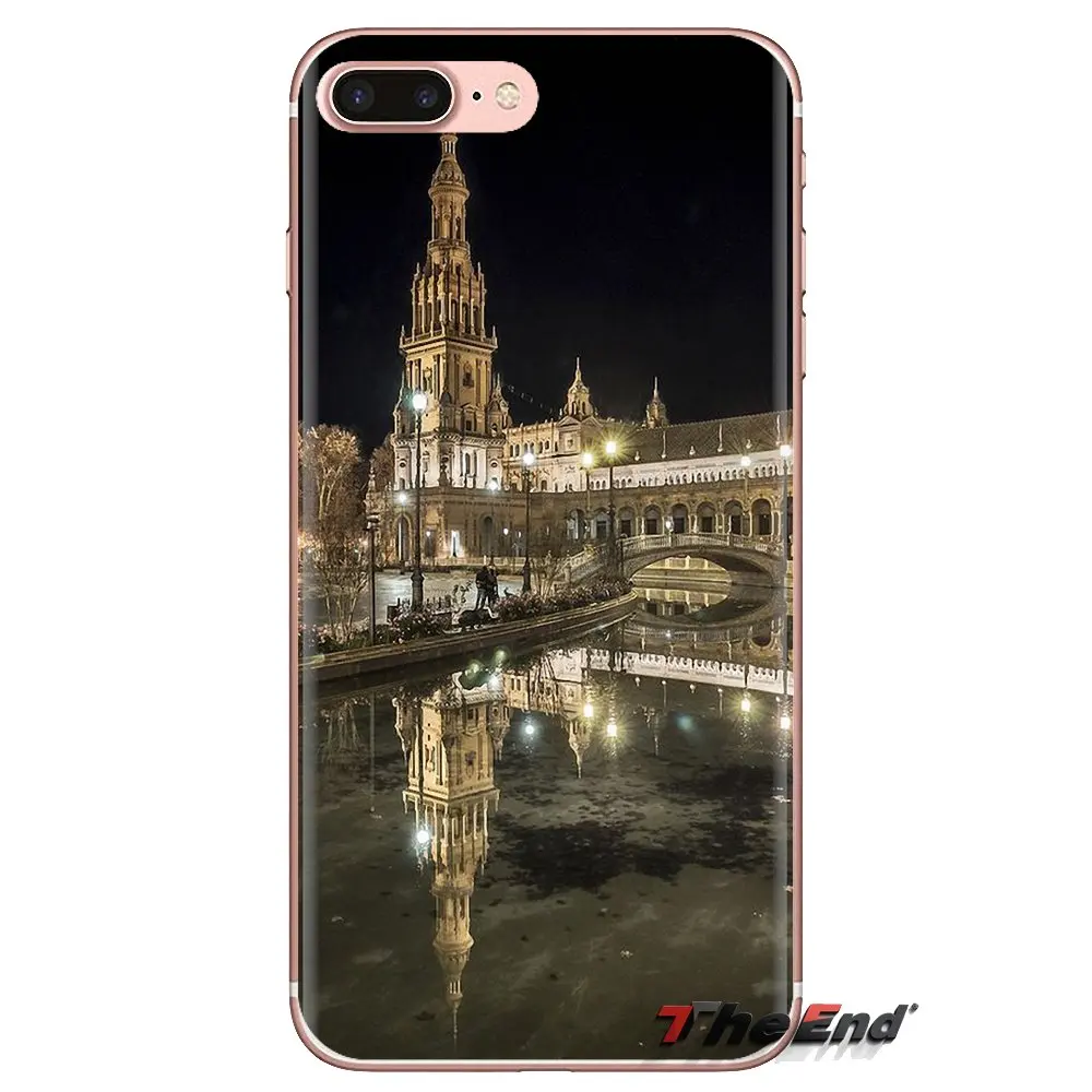 Плаза де ESPANA Sevilla Испания для Samsung Galaxy A3 A5 A7 A9 A8 Star A6 Plus 2018 2015 2016 2017 прозрачные мягкие