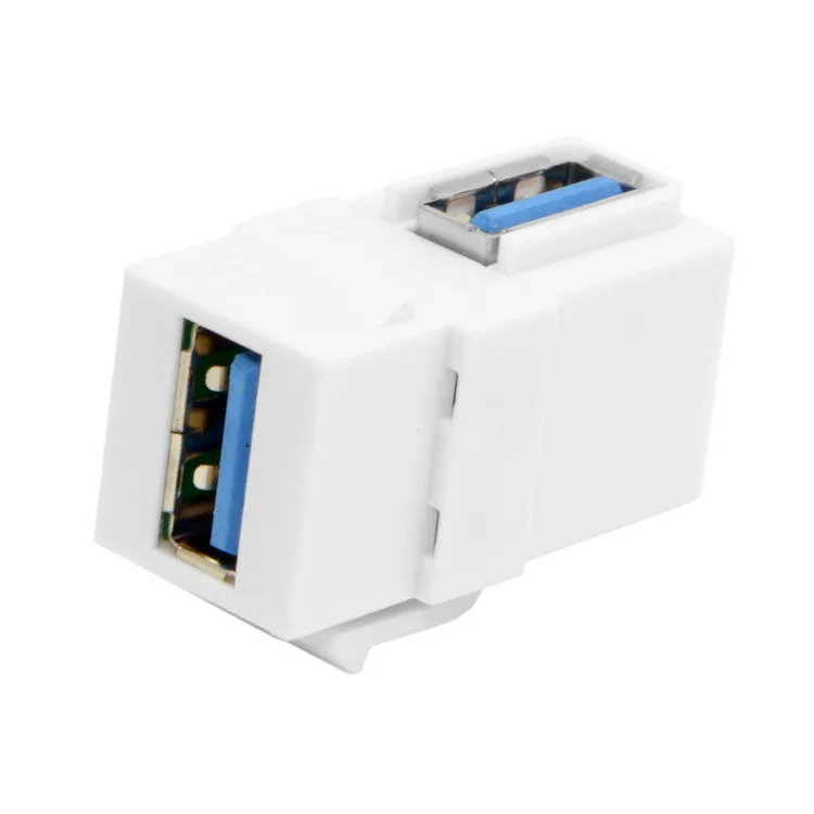 Угловой адаптер 90 градусов USB 3 0 A Femea для удлинителя Женский Acoplador Adaptador Keystone Jack