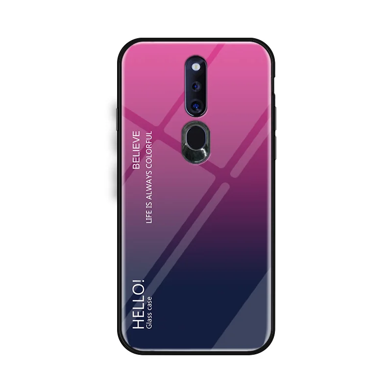 Чехол для OPPO f11 Pro с градиентным закаленным стеклом чехлы телефонов F11 F11Pro F 11 OPPOF11