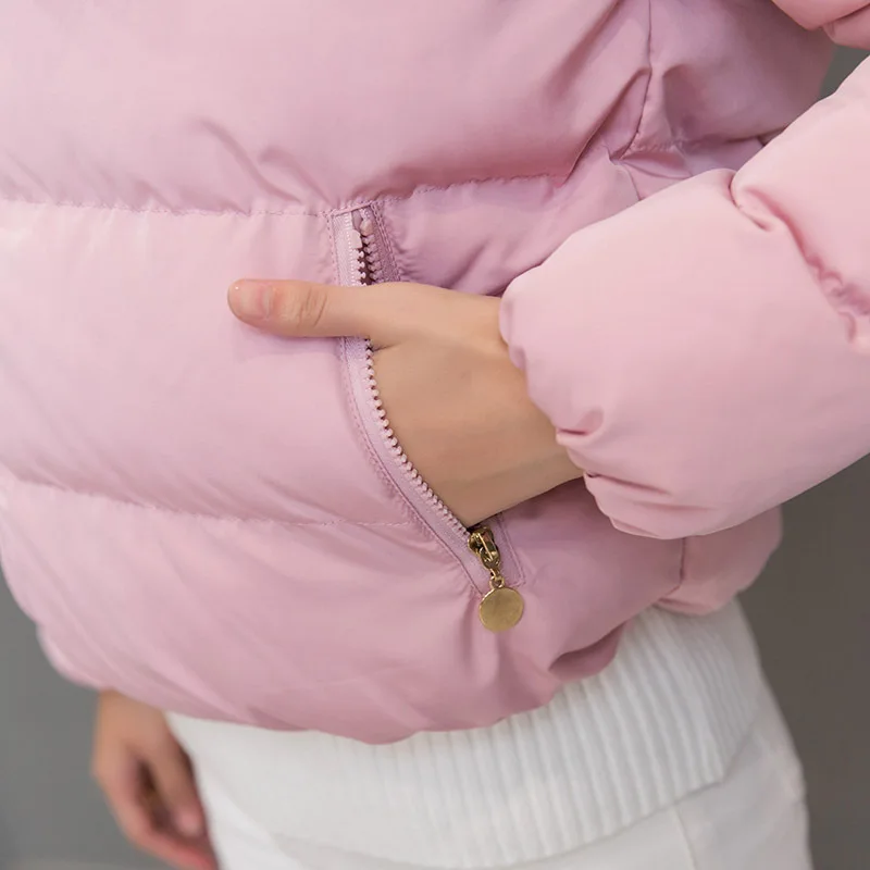 Детская пуховая куртка для мамы и дочки 2017 зимняя верхняя одежда хлопковая