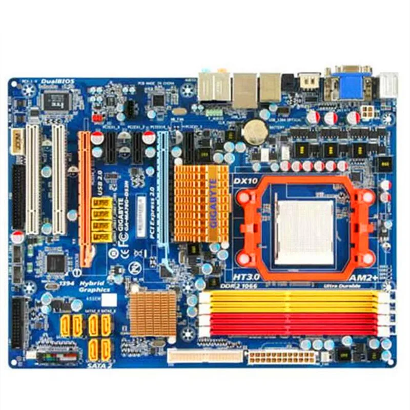 Для Gigabyte оригинальная б/у настольная материнская плата 780G Разъем AM2 DDR2 SATA2