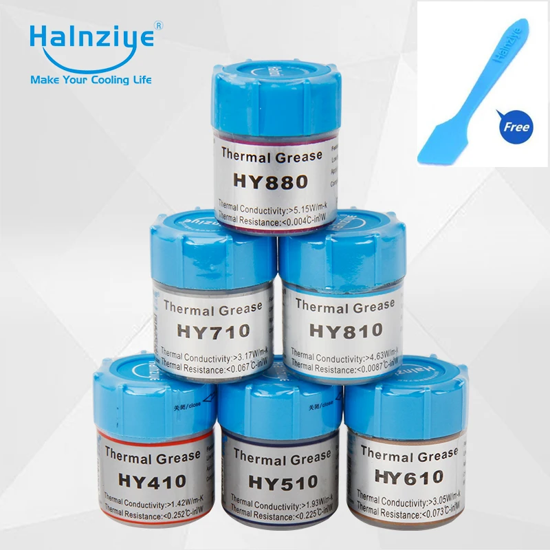 Термопаста для процессора HALNZIYE HY410 HY510 HY610 HY710 HY810 HY880 |