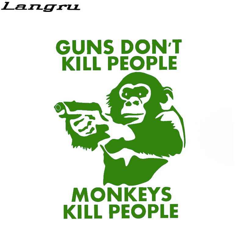 Guns Don't Kill People Large Animal Monkey Car Stickers for Motorhome Minicab Bumper Motorcycle Styling Vinyl Decal Jdm | Автомобили и