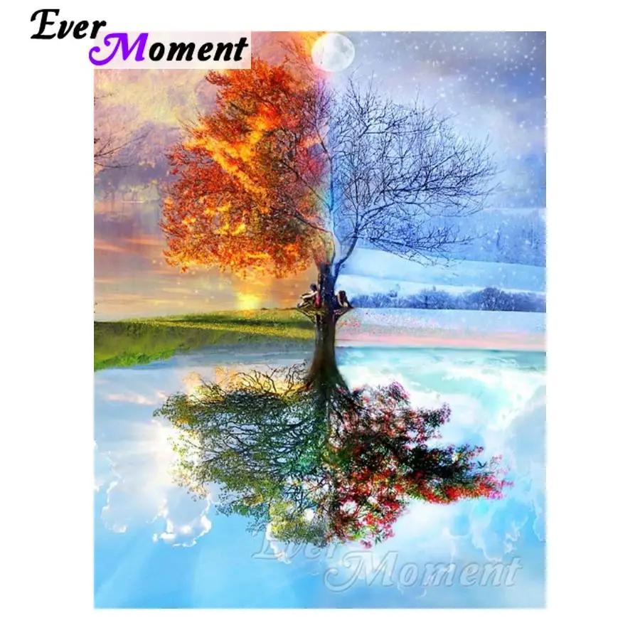 Алмазная вышивка Ever Moment Всесезонная Бриллиантовая мозаика дерево квадратные