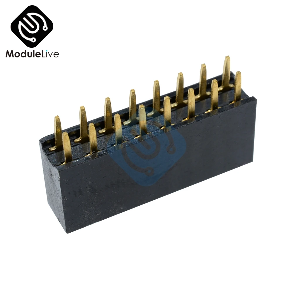 100 шт. 2X8 Pin 16P 2 54 мм двухрядная Женская прямая головка шаг розетка полоса|strip| |