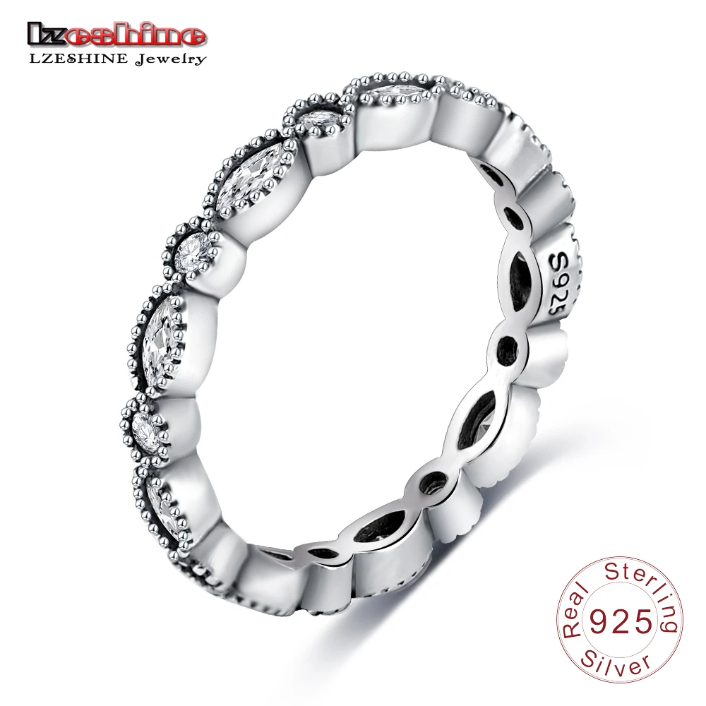 LZESHINE чистого серебра обручальное кольцо кольца с 925 штамп для Для женщин Anillos