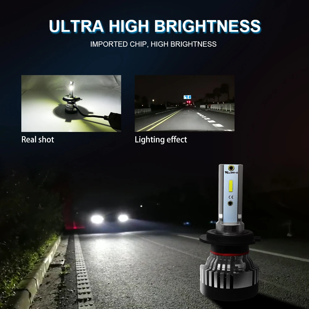 Светодиодная лампа Roadsun H4 H7 CSP H11 9005 9006 HB4 10000LM 12 В 24 | Автомобили и мотоциклы