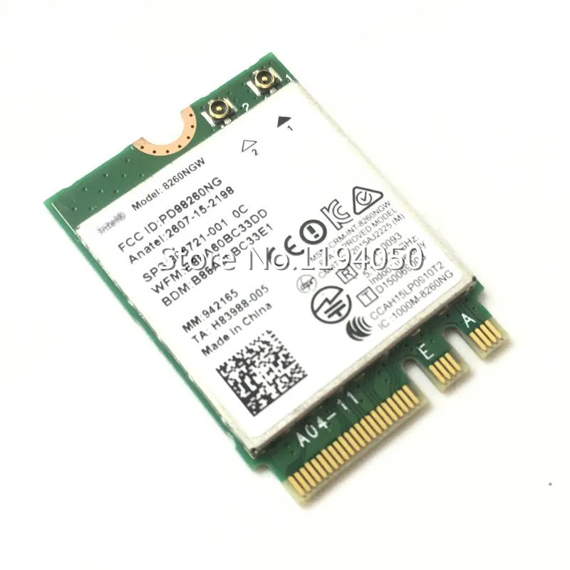 Intel Dual Band Wireless AC 8260 intel 8260NGW NGFF карта Wwifi 867 Мбит/с 2 4/5 ГГц 802.11a/b/g/n/ac Bluetooth 4 2|intel dual band