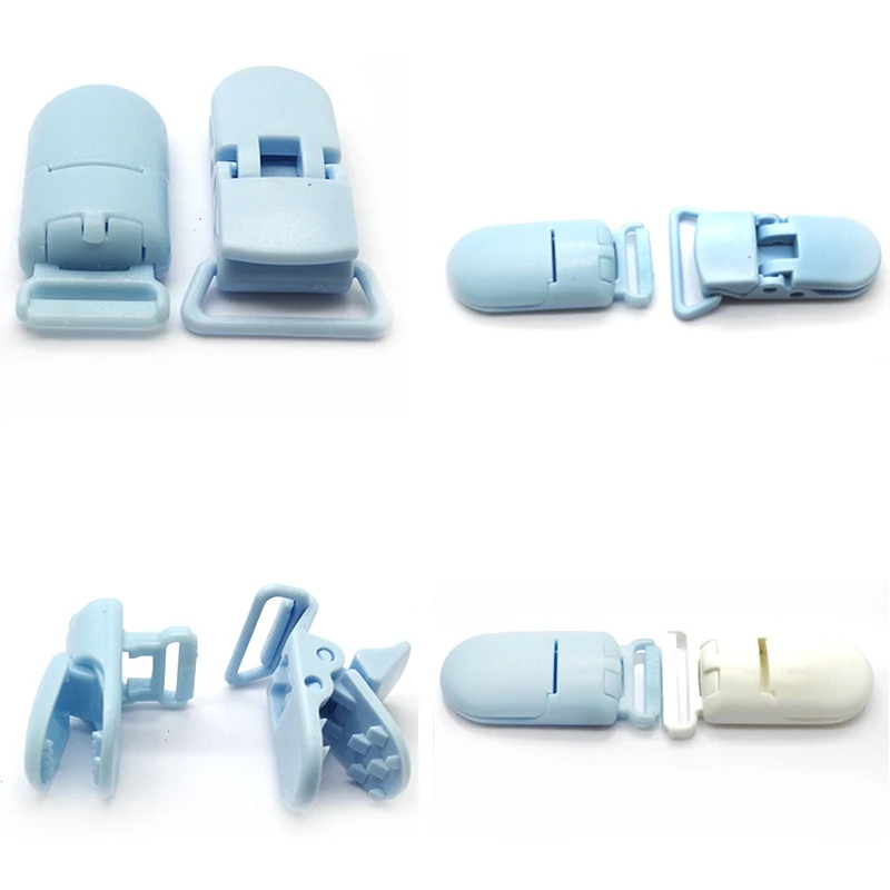 

60pcs 5 Colors For Options KAM Plastic Clip Plastic Pacifier Clip Transparent Soother Clip For Baby Mix Colors S099 15mm