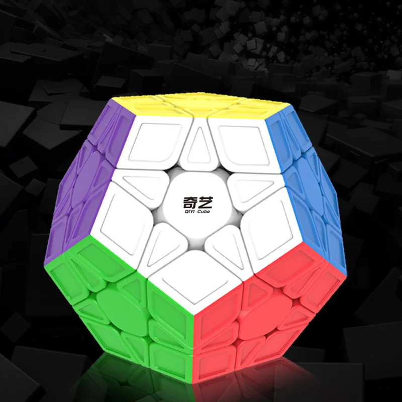 Волшебный пазл QIYI megaminx с 12 сторонней скоростью без наклеек профессиональный