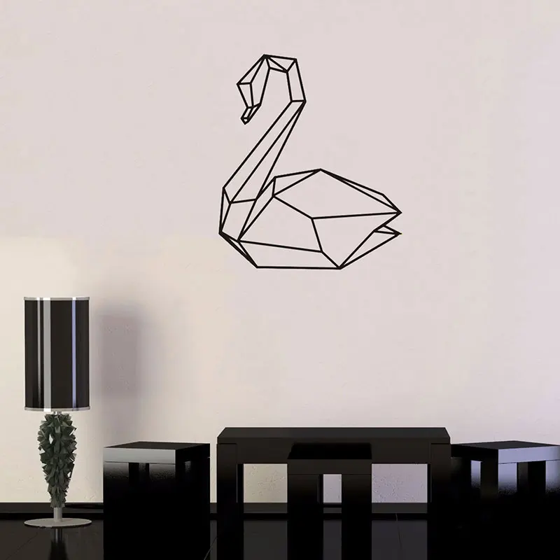 Настенная Наклейка stizzy геометрические наклейки на стену с изображением лебедя