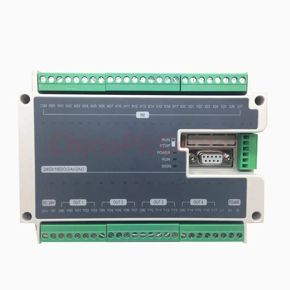 FX1N FX2N FX3U 40MT 24DI 16DO 2AD 2DA аналог для PLC RS485 Modbus 4 оси Высокоскоростной импульсный 100 кГц выходной шаговый двигатель
