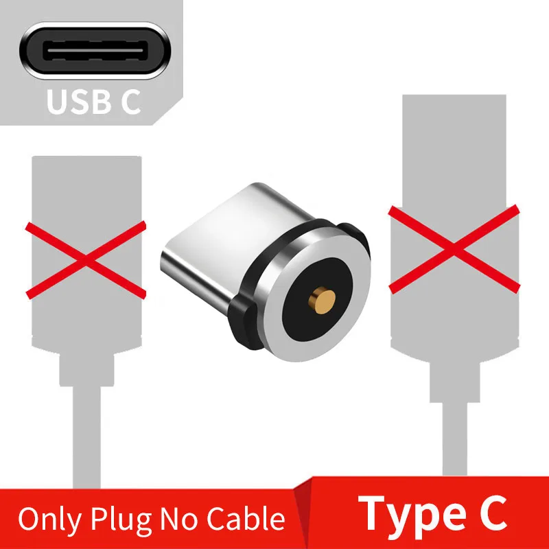 Marjay Магнитный usb type-C кабель для быстрой зарядки USBC type-C кабель для Xiaomi Mi 9 8 samsung S10 S9 S8 Oneplus 6t 6 USB-C зарядное устройство - Цвет: Only Type C Plug