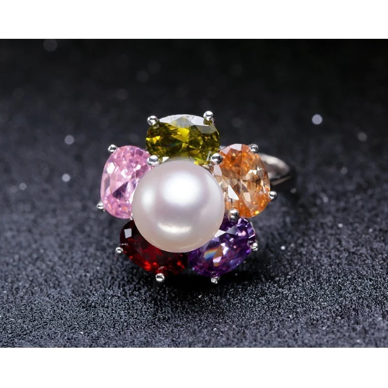 Ювелирные изделия из жемчуга WATTENS кольцо натурального красивые кольца с цветами