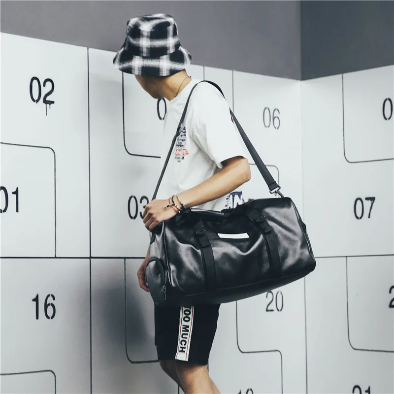 2019 спортивная сумка из искусственной кожи для женщин и мужчин с отделением обуви