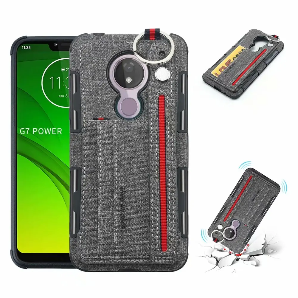 Роскошный чехол для moto rola moto One чехол с держателем для кредитных карт для moto G7 G7 power E5 Plus Play