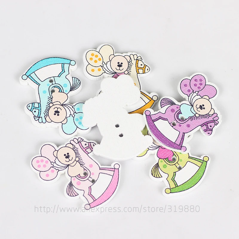 Деревянные пуговицы TIANXINYUE для скрапбукинга 25 мм|wooden buttons scrapbooking|horse wood buttonswooden |