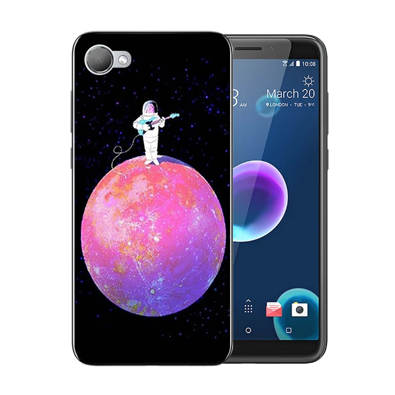 5 5-дюймовый Чехол для телефона HTC Desire 12 с рисунком космический мир мягкий