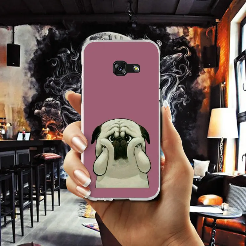 For Samsung Galaxy A3 A5 A7 J1 J2 J3 J4 J5 J6 J7 2016 2017 2018 Bags Soft Silicone Mobile Phone Cases Funds Of Screen Pug Dogs |