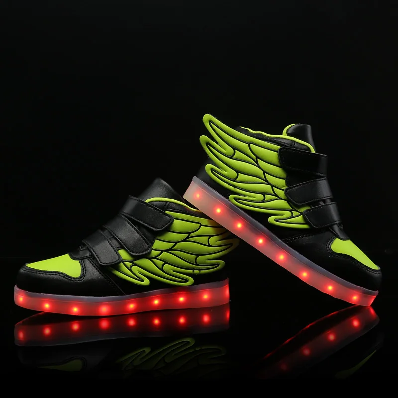 2019 Wing kids light up shoes with Remote Controller for children boy&ampgirl luminous sneakers Glowing | Детская одежда и обувь