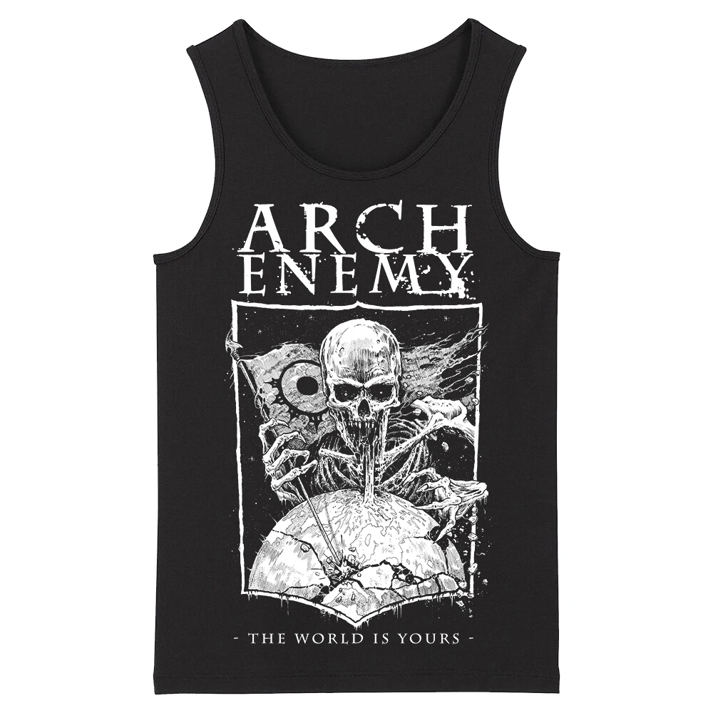 Кровавый арочный враг Жесткий Металл Deathcore Рок Панк жесткий металлический мужской топ чёрные майки Азиатский размер