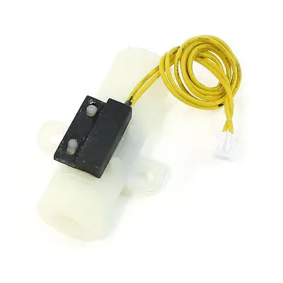 

8mm Inner Hole White Plastic Water Flow Switch Flowmeter 100VDC 10W 0.5A